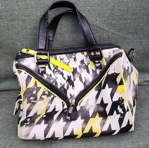 L.A.M.B. houndstooth acid wash print bag